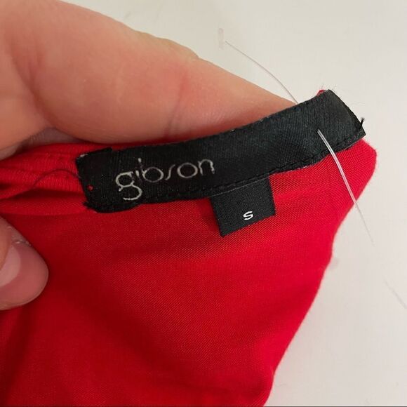 Gibson Basic Solid Soft Stretchy Sleeveless Tank Top Bodysuit Leotard in Red - Picture 6 of 8